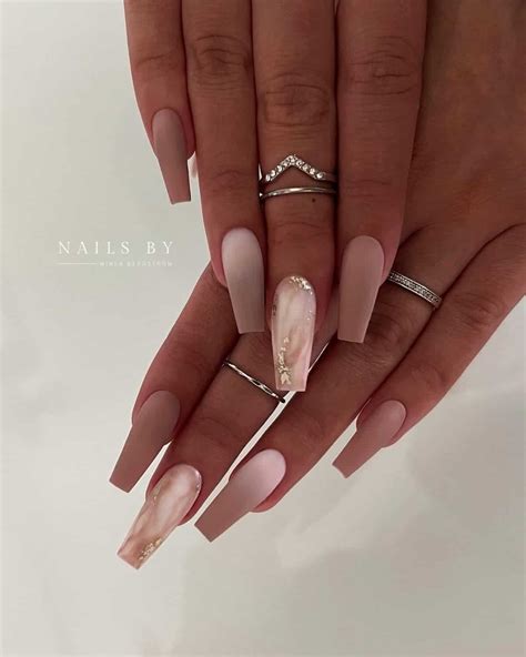 matte nude nails|Top 25 Nude Matte Nails to Stand The Best of Time